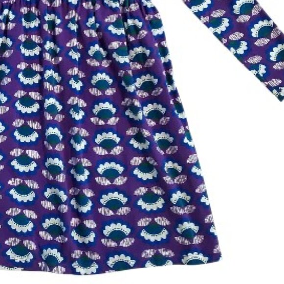 Hanna Andersson Purple Flower Dress Size 140 (US 10) - Picture 3 of 5